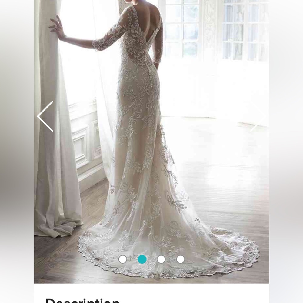 Designer Wedding Dress Maggie Sottero Verina Wedding Gown Embroidered